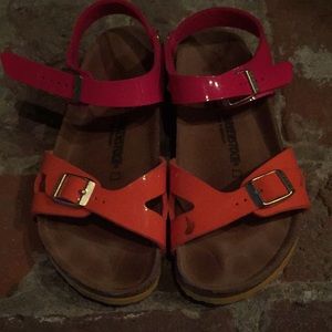Orange & Pink Birkenstock sandals